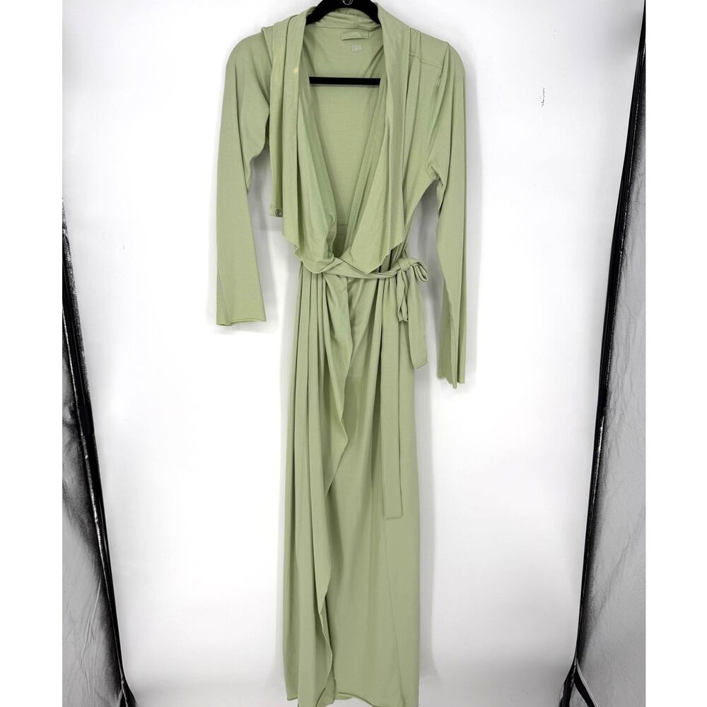 RARE Lunya The Robe in Peaceful Pale Green Pima Cotton Modal Wrap Maxi L/XL